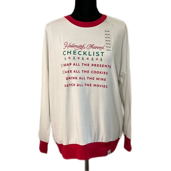 ✨🆕🎄🛷HALLMARK CHANNEL CHECKLIST, WRAP, BAKE, DRINK, WATCH, LS SWEATSHIRT🎄🛷 - Picture 2 of 6